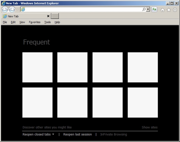 Internet Explorer – New tab shows black background | Tech@Play